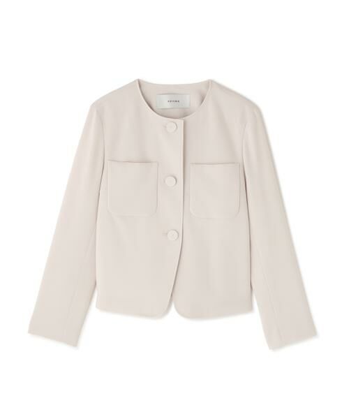 ADORE / アドーア テーラードジャケット | ◆ストレッチジョーゼットジャケット（ベージュ）