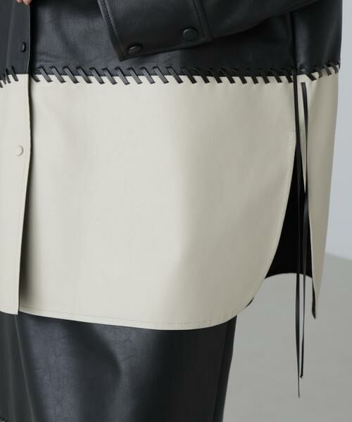 ADORE / アドーア テーラードジャケット | ◆レースアップフェイクレザージャケット | 詳細9