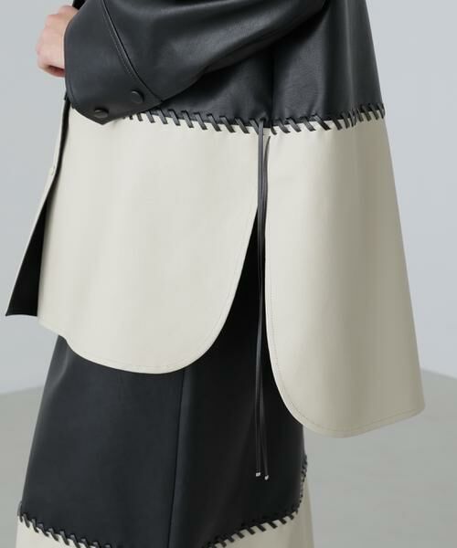 ADORE / アドーア テーラードジャケット | ◆レースアップフェイクレザージャケット | 詳細10