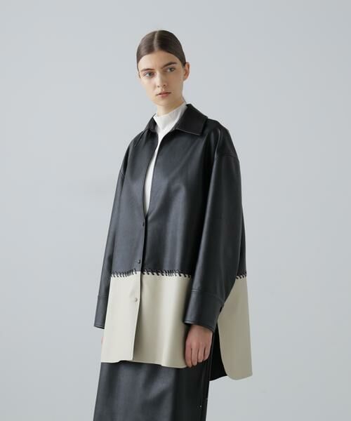 ADORE / アドーア テーラードジャケット | ◆レースアップフェイクレザージャケット | 詳細4