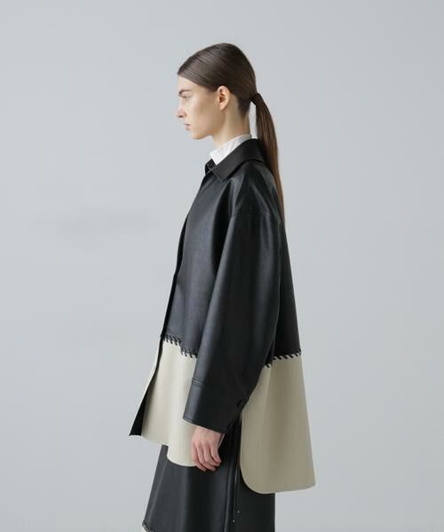 ADORE / アドーア テーラードジャケット | ◆レースアップフェイクレザージャケット | 詳細5