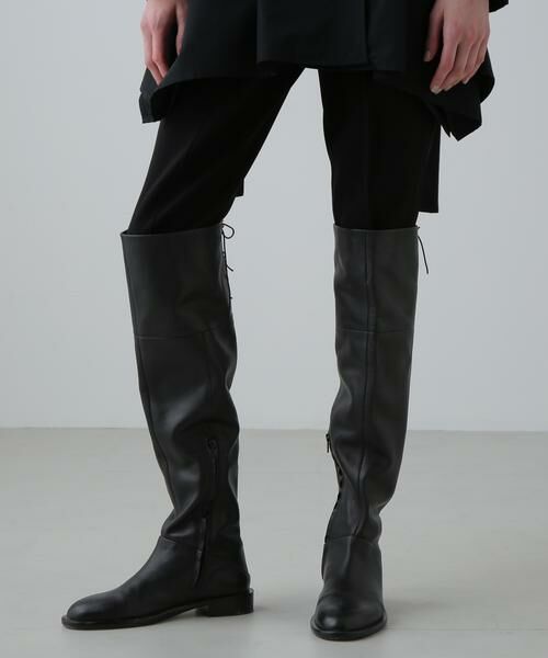 ADORE / アドーア シューズ | レザーロングブーツ（ブラック）