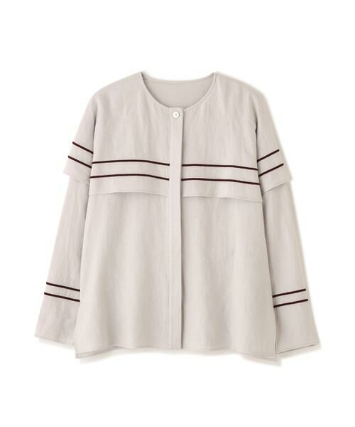 ADORE / アドーア シャツ・ブラウス | ラインエンブロイダリーブラウス（グレー）