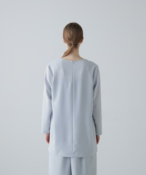 ADORE / アドーア シャツ・ブラウス | バックサテンジョーゼットＶネック | 詳細4