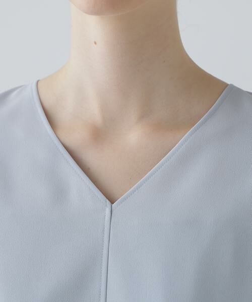 ADORE / アドーア シャツ・ブラウス | バックサテンジョーゼットＶネック | 詳細5