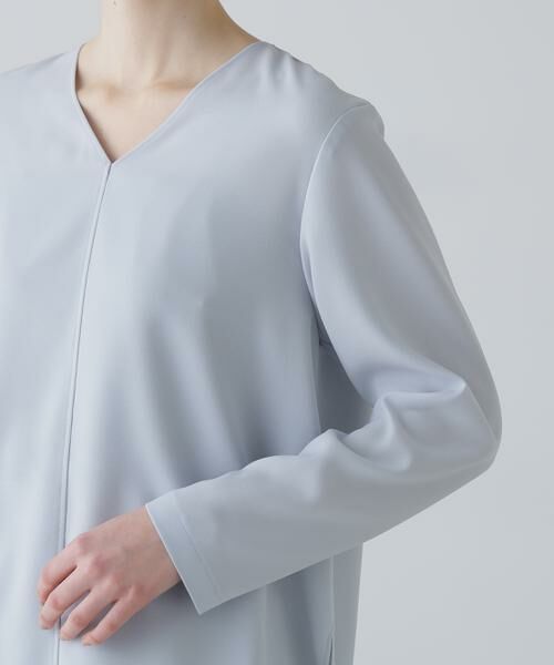 ADORE / アドーア シャツ・ブラウス | バックサテンジョーゼットＶネック | 詳細6