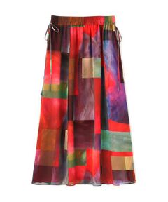 ADORE / アドーア スカート | アブストラクトブロッキングプリントスカート