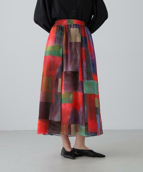 ADORE / アドーア スカート | アブストラクトブロッキングプリントスカート | 詳細3