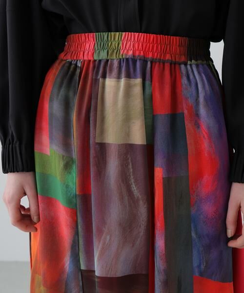 ADORE / アドーア スカート | アブストラクトブロッキングプリントスカート | 詳細6