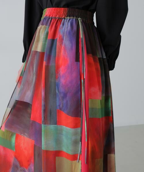ADORE / アドーア スカート | アブストラクトブロッキングプリントスカート | 詳細7