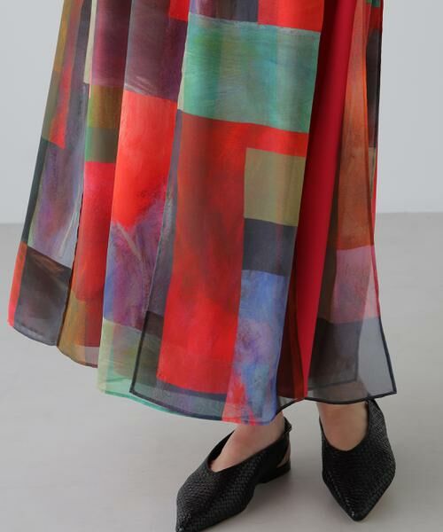 ADORE / アドーア スカート | アブストラクトブロッキングプリントスカート | 詳細8
