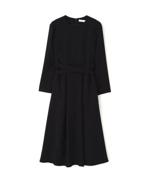 ADORE / アドーア ワンピース | パウダリーダブルサテンワンピース（ネイビー）