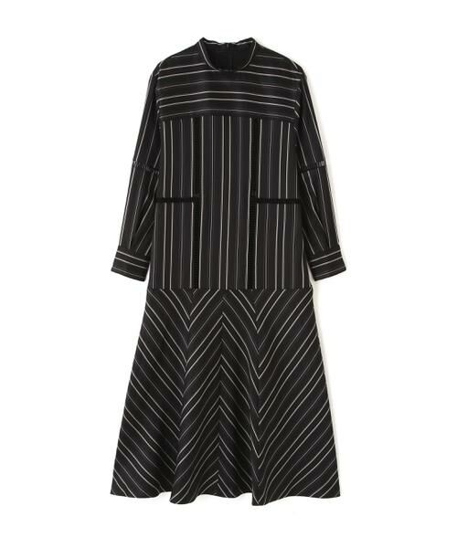 ADORE / アドーア ワンピース | マルチストライプジャガードワンピース（ブラック）