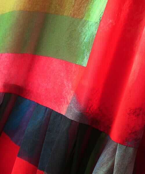 ADORE / アドーア ワンピース | アブストラクトブロッキングプリントワンピース | 詳細12