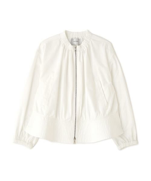 ADORE / アドーア テーラードジャケット | ペーパーライクナイロンジャケット（ホワイト）