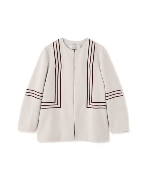 ADORE / アドーア テーラードジャケット | ボールドラインエンブロイダリージャケット（グレー）