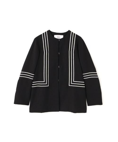 ADORE / アドーア テーラードジャケット | ボールドラインエンブロイダリージャケット（ブラック）
