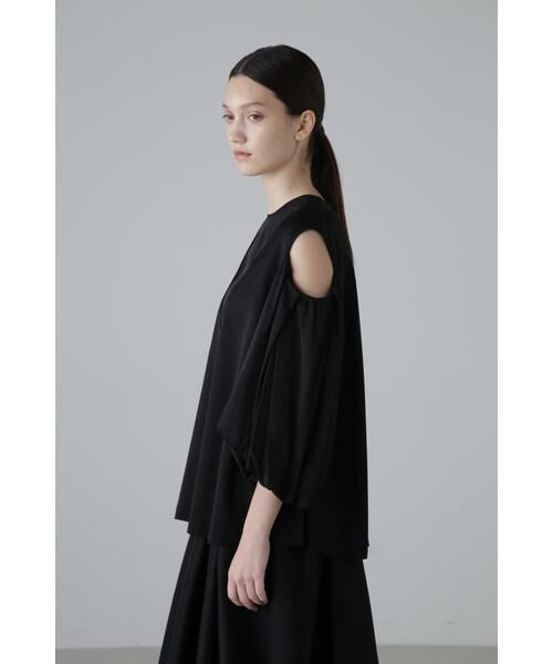 ADORE / アドーア シャツ・ブラウス | ＜BLACK LABEL＞ ハイツイストウールサテンブラウス | 詳細3