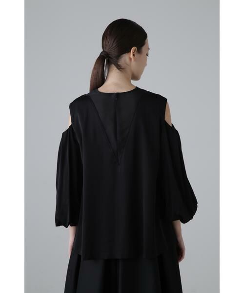 ADORE / アドーア シャツ・ブラウス | ＜BLACK LABEL＞ ハイツイストウールサテンブラウス | 詳細4