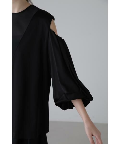 ADORE / アドーア シャツ・ブラウス | ＜BLACK LABEL＞ ハイツイストウールサテンブラウス | 詳細7