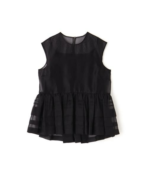 ADORE / アドーア シャツ・ブラウス | <BLACK LABEL> シルクオーガンジーブラウス（ブラック）