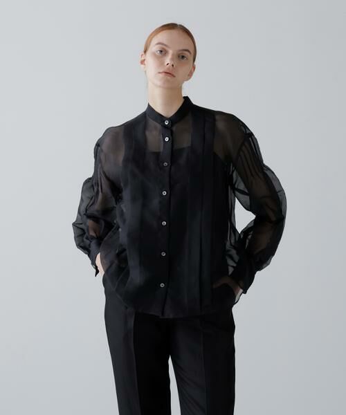 ADORE / アドーア シャツ・ブラウス | ＜BLACK LABEL＞シルクオーガンブラウス | 詳細1