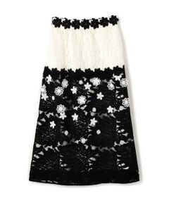 ADORE / アドーア スカート | ＜BLACK LABEL＞バイカラーレーススカート