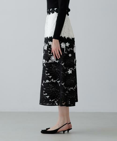 ADORE / アドーア スカート | ＜BLACK LABEL＞バイカラーレーススカート | 詳細4