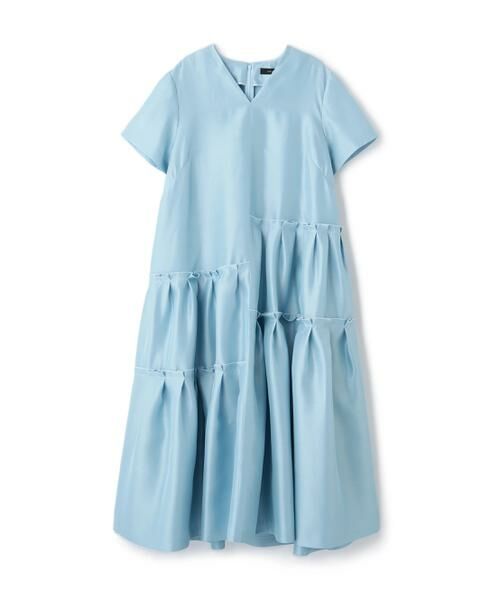 ADORE / アドーア ワンピース | ＜BLACK LABEL＞シルクダブルクロスワンピース（ブルー）