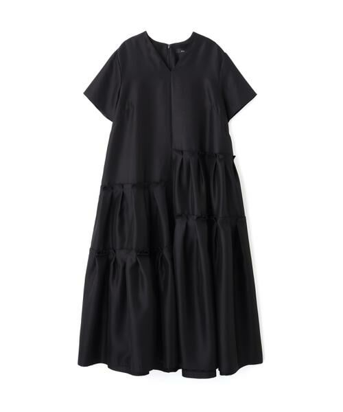 ADORE / アドーア ワンピース | ＜BLACK LABEL＞シルクダブルクロスワンピース（ブラック）