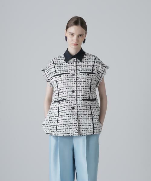 ADORE / アドーア テーラードジャケット | ＜BLACK LABEL＞デニムツィードジレ | 詳細1