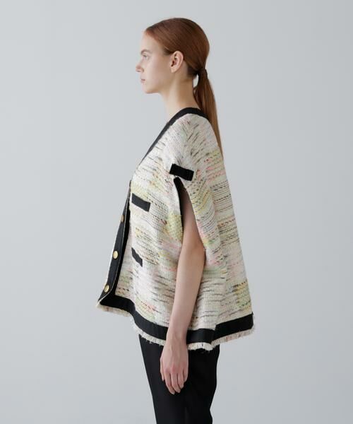 ADORE / アドーア テーラードジャケット | ＜BLACK LABEL＞ＭＡＬＨＩＡパステルツイードポンチョジャケット | 詳細3