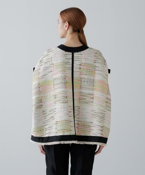 ADORE / アドーア テーラードジャケット | ＜BLACK LABEL＞ＭＡＬＨＩＡパステルツイードポンチョジャケット | 詳細4