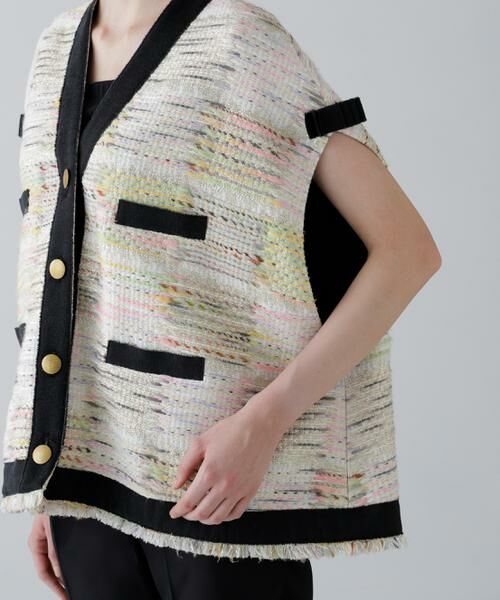 ADORE / アドーア テーラードジャケット | ＜BLACK LABEL＞ＭＡＬＨＩＡパステルツイードポンチョジャケット | 詳細6