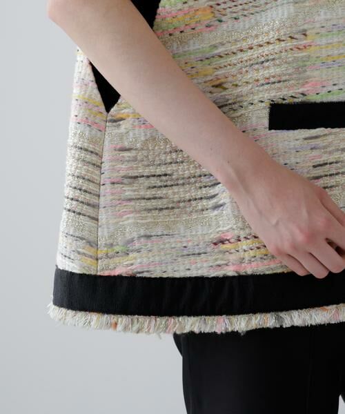 ADORE / アドーア テーラードジャケット | ＜BLACK LABEL＞ＭＡＬＨＩＡパステルツイードポンチョジャケット | 詳細7