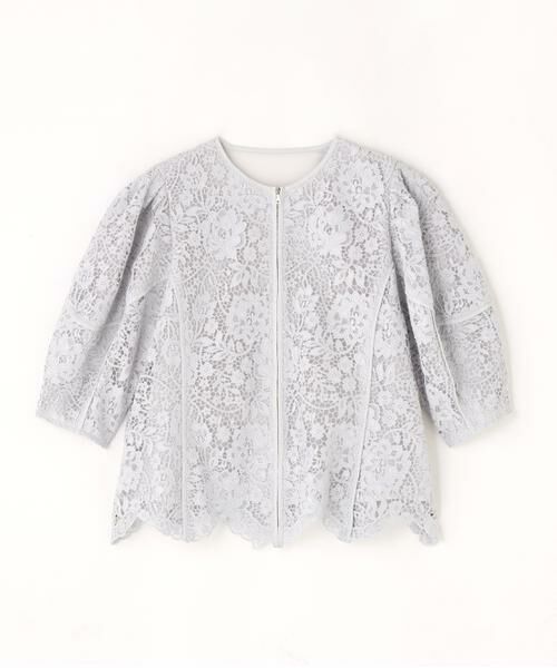ADORE / アドーア シャツ・ブラウス | ＜BLACK LABEL＞ボタニカルコードレースブラウス（グレー）
