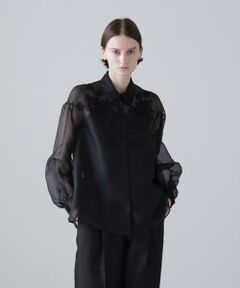 ADORE / アドーア シャツ・ブラウス | ＜BLACK LABEL＞シルクオーガンブラウス