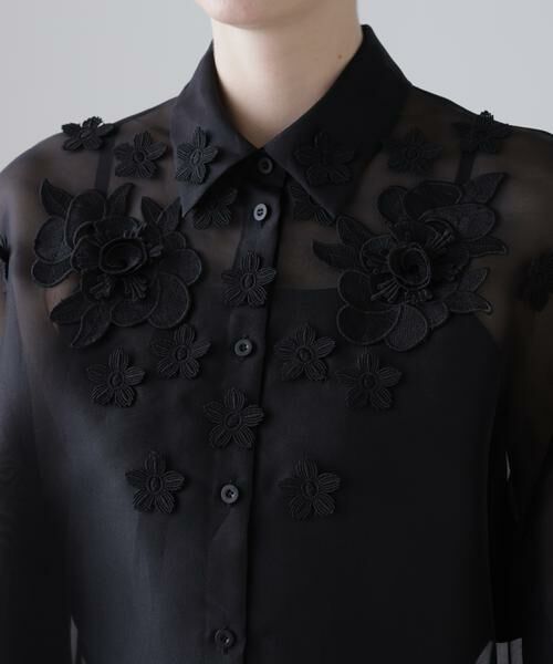 ADORE / アドーア シャツ・ブラウス | ＜BLACK LABEL＞シルクオーガンブラウス | 詳細5