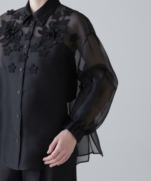 ADORE / アドーア シャツ・ブラウス | ＜BLACK LABEL＞シルクオーガンブラウス | 詳細6