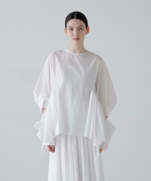 ADORE / アドーア シャツ・ブラウス | ナイロンコットンタフタブラウス（ホワイト）