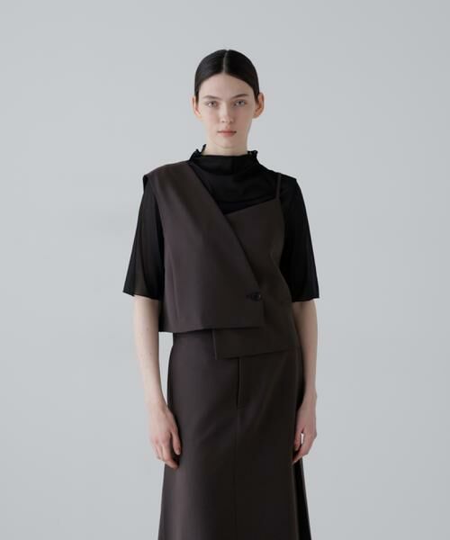 ADORE / アドーア シャツ・ブラウス | ◆ドライタッチトロアシメトップス（チャコールグレー）