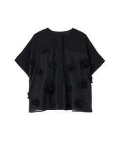 ADORE / アドーア シャツ・ブラウス | ◆ドットフラワーエンブロイダリーブラウス