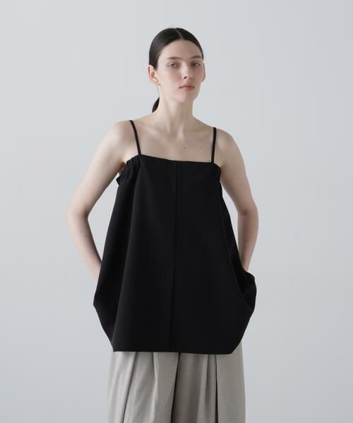 ADORE / アドーア シャツ・ブラウス | ストレッチダブルクロスブラウス（ブラック）