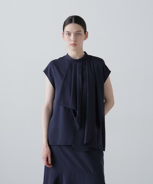 ADORE / アドーア シャツ・ブラウス | ピーチファイユブラウス（ネイビー）