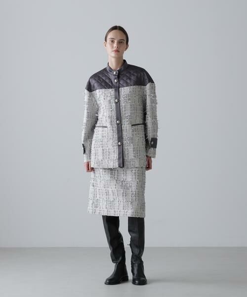 ADORE / アドーア スカート | ＜BLACK LABEL＞ＭＡＬＨＩＡプランタンツイードスカート（グレー）
