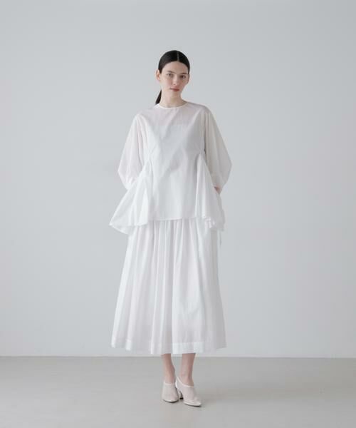 ADORE / アドーア スカート | ナイロンコットンタフタスカート（ホワイト）