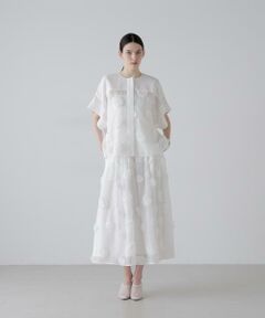 ADORE / アドーア スカート | ドットフラワーエンブロイダリースカート