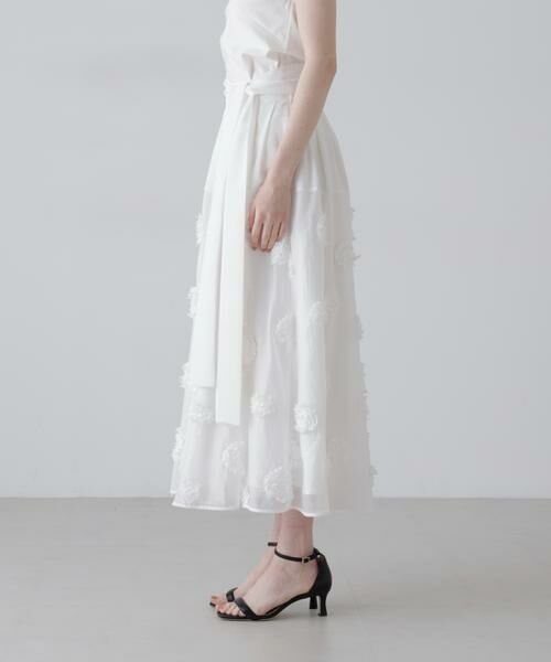 ADORE / アドーア スカート | ドットフラワーエンブロイダリースカート | 詳細5