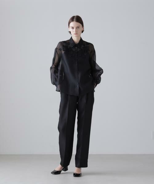 ADORE / アドーア パンツ | ◆＜BLACK LABEL＞シルクダブルクロスパンツ（ブラック）