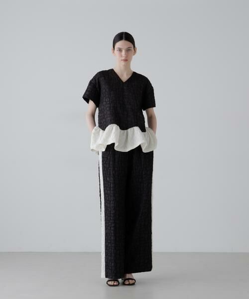 ADORE / アドーア パンツ | ◆ブロックジャガードパンツ（ブラック）